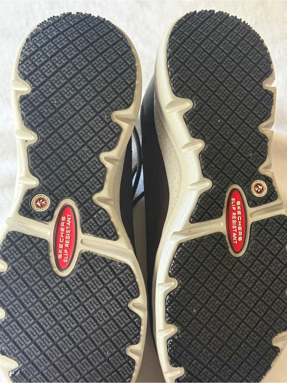 Skechers Arch Fit SR Ebinal Womens Size 9 Black Gray Composite Toe Work Shoes